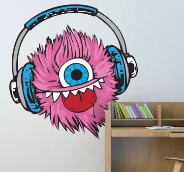 Vinilo infantil bola pelo rosa - TenVinilo