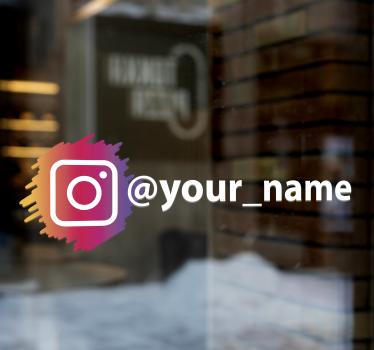 Vinilo escaparate Instagram personalizable - TenVinilo