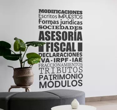 Vinilo decorativo legal asesoría fiscal - TenVinilo