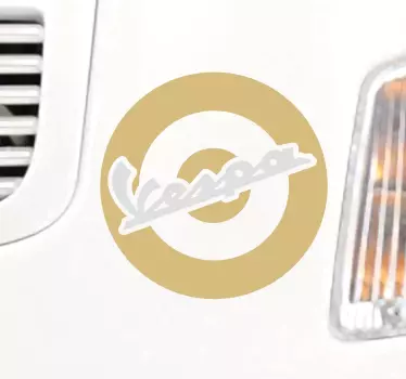 Pegatina para moto logotipo dorado Vespa - TenVinilo