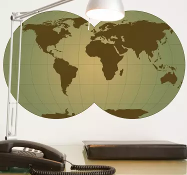 Vinilo mapamundi esfera mundo - TenVinilo