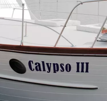 Vinilo decorativo para barco nombre personalizable - TenVinilo