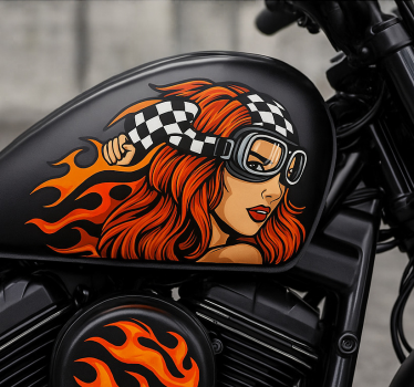 Vinilo motos gafas vintage maiden - TenVinilo