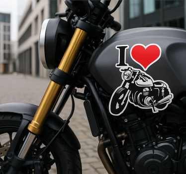 Vinilo motos te amo moto texto - TenVinilo