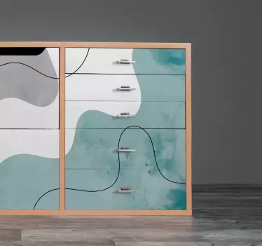 Vinilo mueble Formas de acuarela - TenVinilo