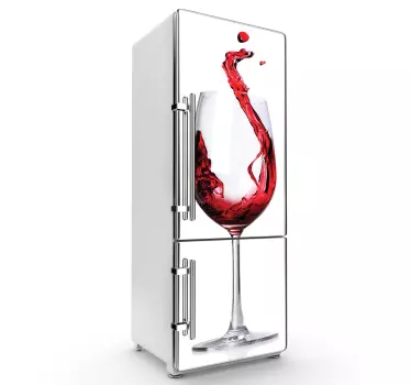Vinilo para nevera copa de vino - TenVinilo