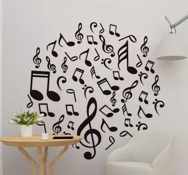 Vinilo notas musicales - TenVinilo