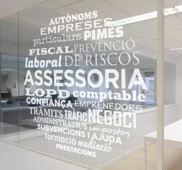 Vinilo para asesoría conceptos catalán - TenVinilo