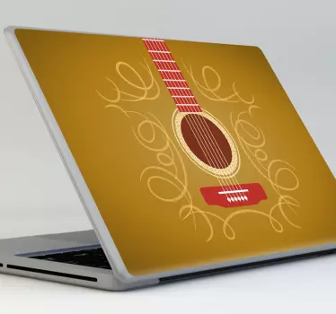 Vinilo para carcasa de portátil guitarra - TenVinilo