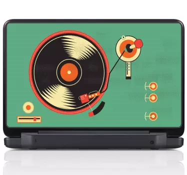 Vinilo para carcasa portátil disco - TenVinilo