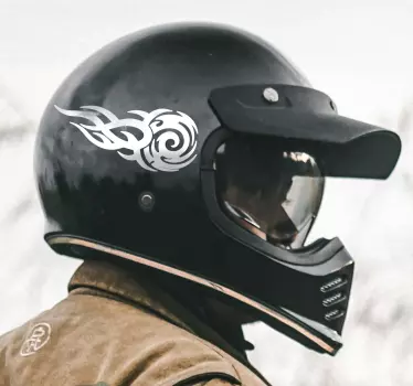 Vinilo para casco moto tribal - TenVinilo