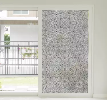 Vinilo para cristal ventana patrón mandala - TenVinilo
