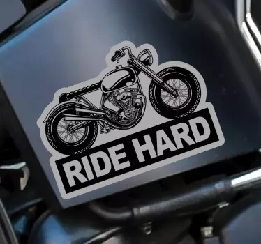 Vinilo para moto con frase conduce fuerte - TenVinilo