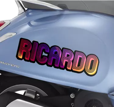 Pegatina para moto nombre con degradado - TenVinilo