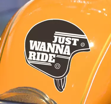 Vinilo para moto frase sólo quiero montar - TenVinilo
