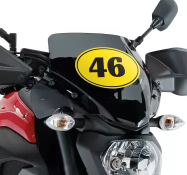 Pegatina para moto con número personalizable - TenVinilo