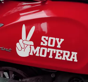 Adhesivo para moto soy motera - TenVinilo