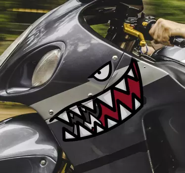 Pegatina para moto de tiburón - TenVinilo