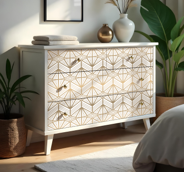 Vinilo para mueble art decó con degradado dorado - TenVinilo