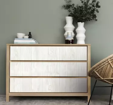 Vinilo mueble madera blanca - TenVinilo