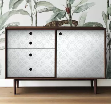 Vinilo mueble mandala blanco - TenVinilo