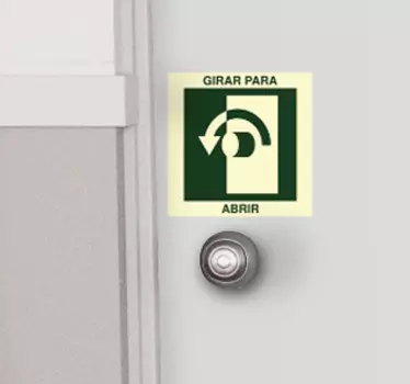 Vinilo puerta girar para abrir - TenVinilo