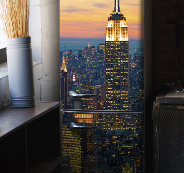 Vinilo para refrigerador de Manhattan - TenVinilo