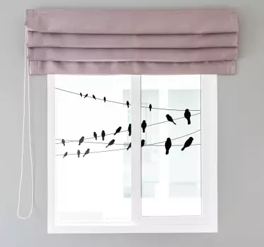 Vinilo para ventana con pájaros - TenVinilo