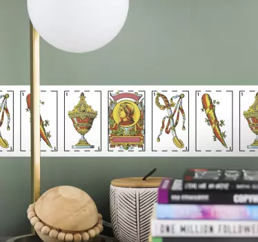 Vinilo para pared baraja de cartas - TenVinilo