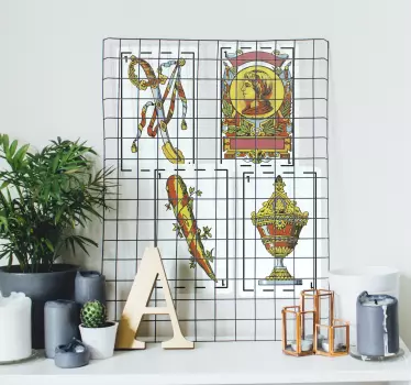 Vinilo para pared baraja española - TenVinilo