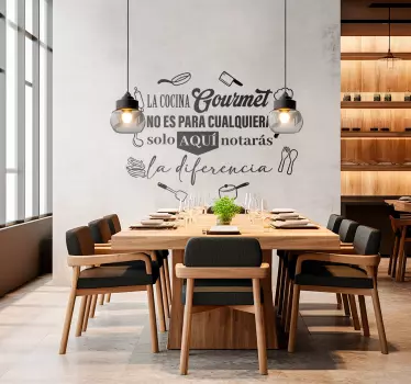 Vinilo pared cocina Gourmet  - TenVinilo