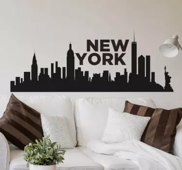 Vinilo decorativo skyline Nueva York - TenVinilo
