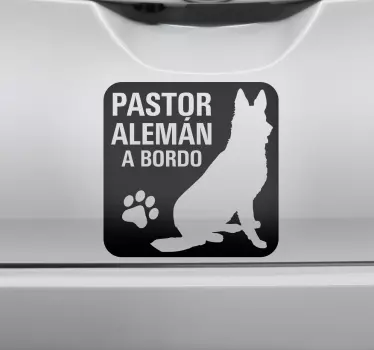 Vinilo Pastor Alemán a bordo - TenVinilo