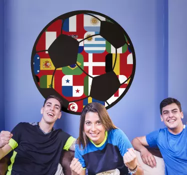 Vinilo pelota selecciones Mundial de Fútbol - TenVinilo