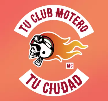 Vinilo personalizable club motero - TenVinilo