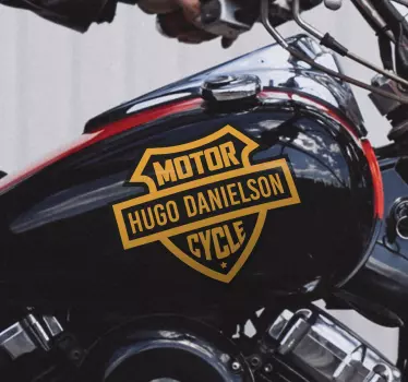 Pegatina para moto personalizable escudo de moto clásica - TenVinilo