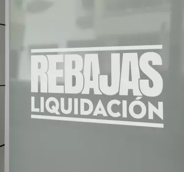Pegatina rebajas liquidación - TenVinilo