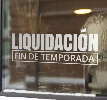 Vinilo escaparate liquidación fin temporada - TenVinilo