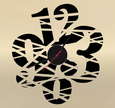Reloj adhesivo números cortados - TenVinilo