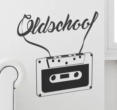 Vinilo retro cassette old school - TenVinilo