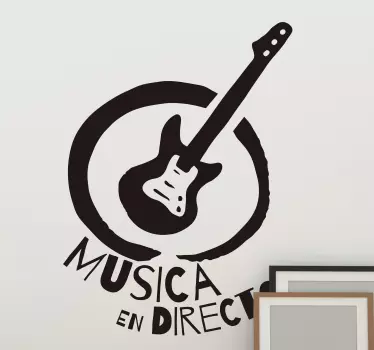 Pegatina rock local musical - TenVinilo