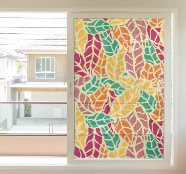 Adhesivo para cristal ventana ornamental colorido - TenVinilo