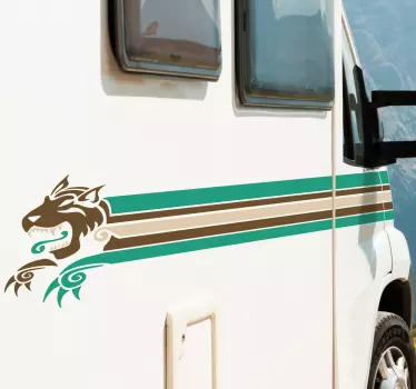 Vinilo ornamental lineas para caravana - TenVinilo