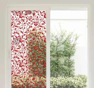 Vinilo para cristal ventana flor enredadera - TenVinilo