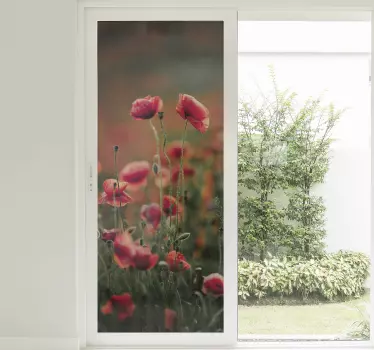 Vinilo translúcido para ventana de flores - TenVinilo