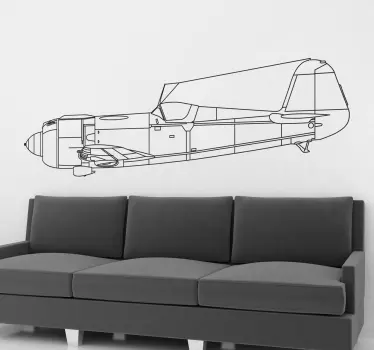 Vinilo vista lateral avioneta - TenVinilo