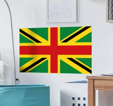 Vinilos bandera Rasta Gran Bretaña - TenVinilo