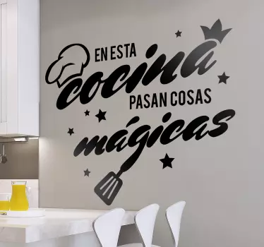 Vinilo decorativo cocina cosas mágicas - TenVinilo