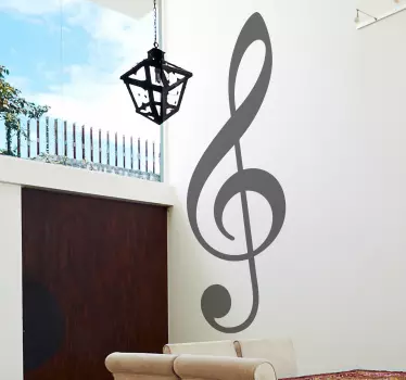 Vinilos pared clave de sol - TenVinilo