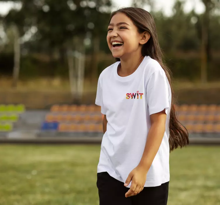 Camiseta SWIT Logo mini blanca - TenVinilo